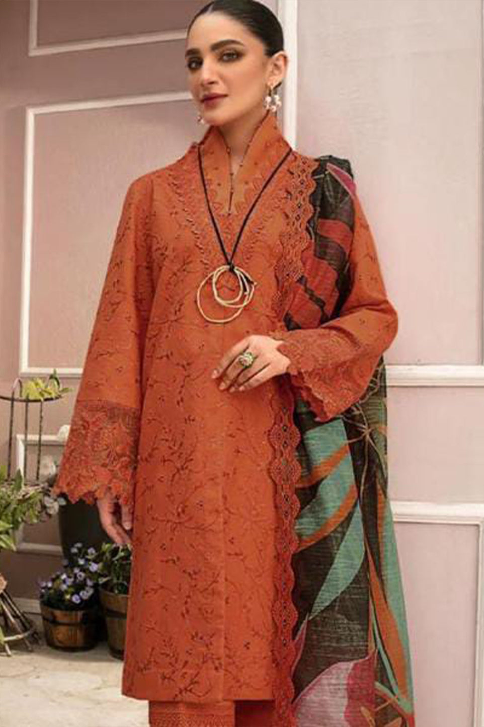 Women's Unstitched Embroidered Suit