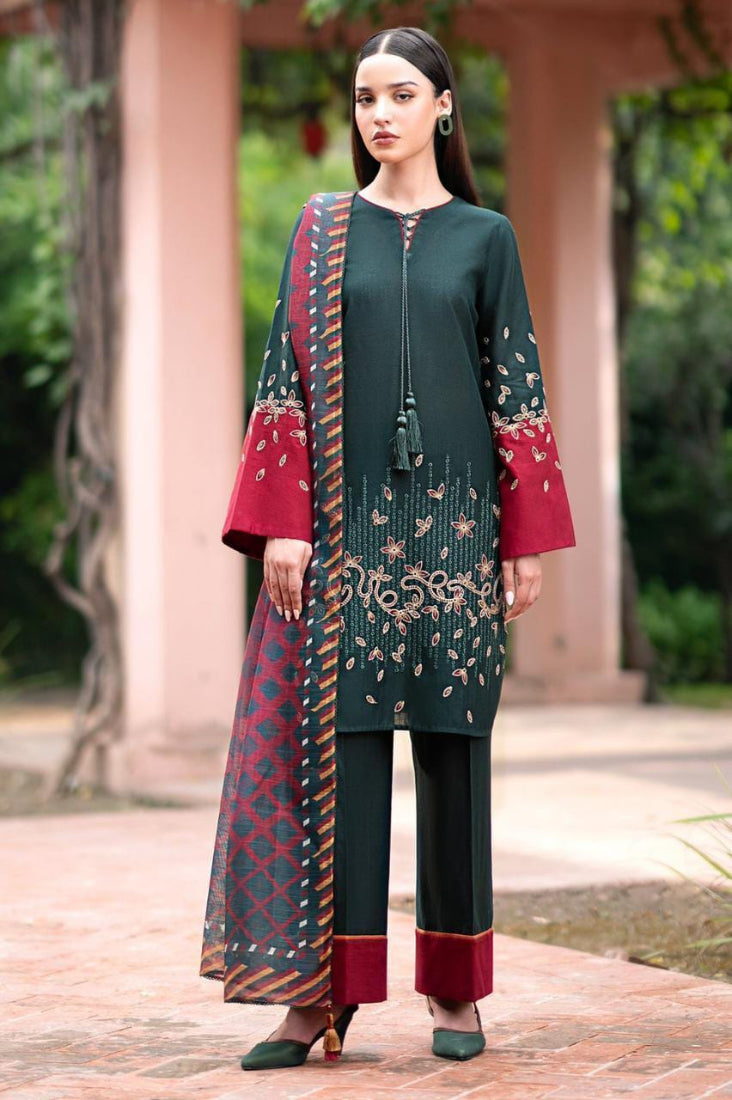 Women's Unstitched Embroidered Suit