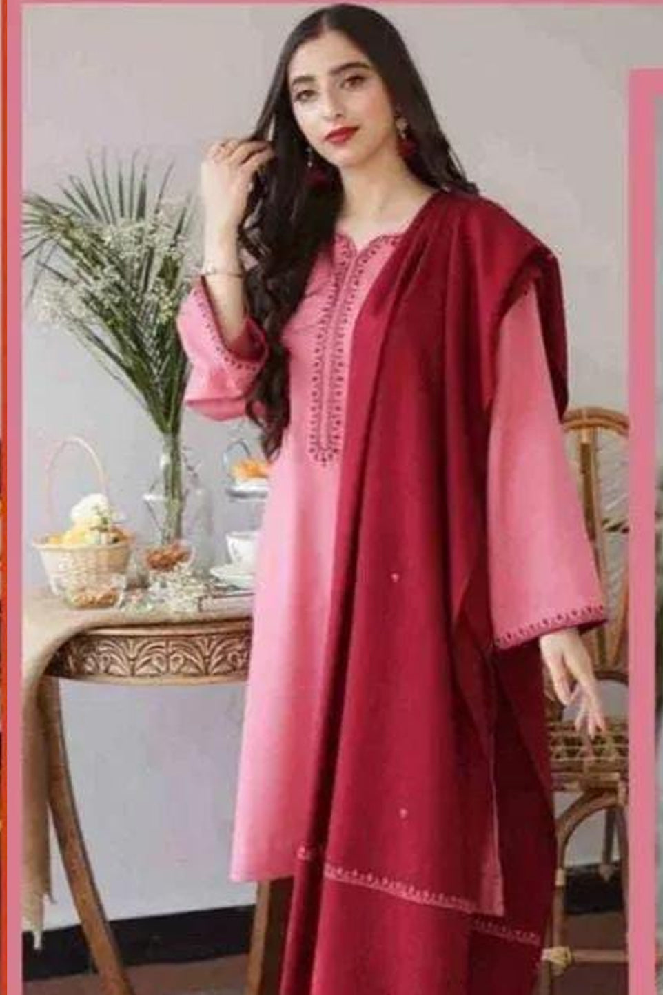 Women's Unstitched Dhanak Embroidered Suit