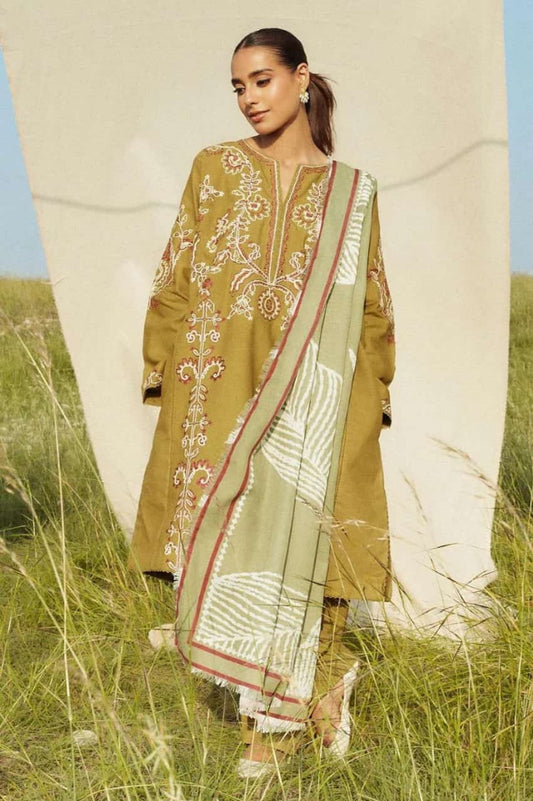 Women's Unstitched Dhanak Embroidered Suit