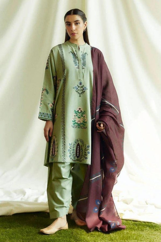 Women's Unstitched Embroidered Suit